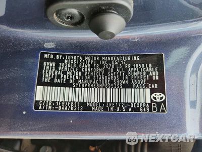 Zdjęcie 12 z 12 samochodu: 2017 TOYOTA COROLLA LE ECO VIN:5YFBPRHE8HP695399 - miniatura
