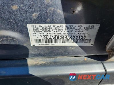 Zdjęcie 12 z 12 samochodu: 2004 ACURA TL VIN:19UUA66264A073126 - miniatura