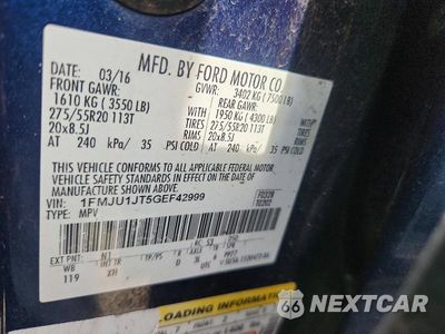 Zdjęcie 13 z 13 samochodu: 2016 FORD EXPEDITION XLT VIN:1FMJU1JT5GEF42999 - miniatura