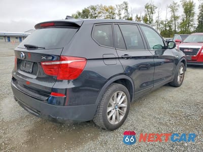 Trzecie zdjęcie samochodu z tyłu: 2013 BMW X3 XDRIVE28I VIN:5UXWX9C55D0A18485 - miniatura