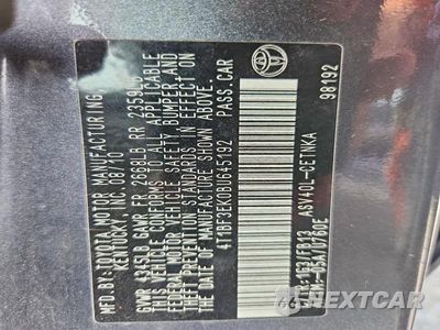 Zdjęcie 12 z 12 samochodu: 2011 TOYOTA CAMRY LE VIN:4T1BF3EK0BU645192 - miniatura