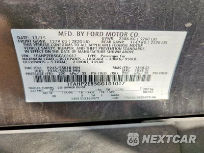 Zdjęcie 12 z 12 samochodu: 2016 FORD TAURUS SEL VIN:1FAHP2E85GG101017 - miniatura
