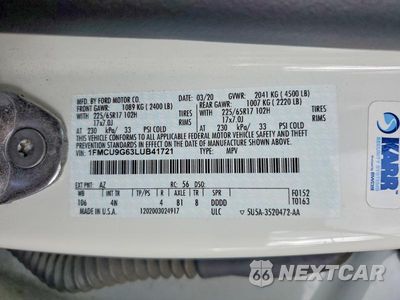 Zdjęcie 13 z 13 samochodu: 2020 FORD ESCAPE SE VIN:1FMCU9G63LUB41721 - miniatura