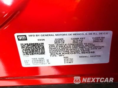 Zdjęcie 13 z 13 samochodu: 2026 CHEVROLET EQUINOX LT VIN:3GNAXHEG8TL464348 - miniatura