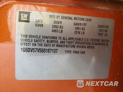 Zdjęcie 12 z 12 samochodu: 2008 CADILLAC CTS HI FEATURE V6 VIN:1G6DV57V580187137 - miniatura