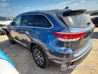 Drugie zdjęcie samochodu z przodu: 2019 TOYOTA HIGHLANDER XLE VIN:5TDJZRFH9KS735474 - miniatura