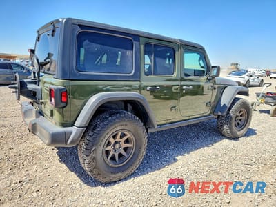 Trzecie zdjęcie samochodu z tyłu: 2021 JEEP WRANGLER UNLIMITED RUBICON VIN:1C4JJXFM7MW536211 - miniatura