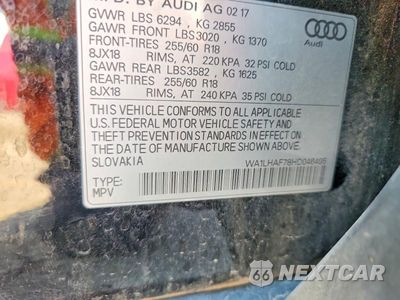 Zdjęcie 12 z 12 samochodu: 2017 AUDI Q7 PREMIUM PLUS VIN:WA1LHAF78HD046495 - miniatura