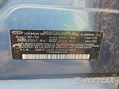 Zdjęcie 12 z 12 samochodu: 2017 HYUNDAI SONATA SE VIN:5NPE24AF2HH492412 - miniatura