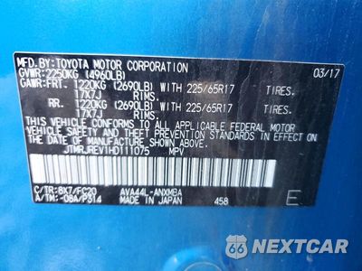 Zdjęcie 13 z 13 samochodu: 2017 TOYOTA RAV4 HYBRID XLE VIN:JTMRJREV1HD111075 - miniatura