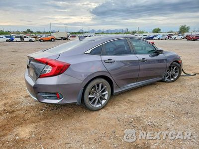 Trzecie zdjęcie samochodu z tyłu: 2020 HONDA CIVIC EX VIN:19XFC1F34LE005254 - miniatura