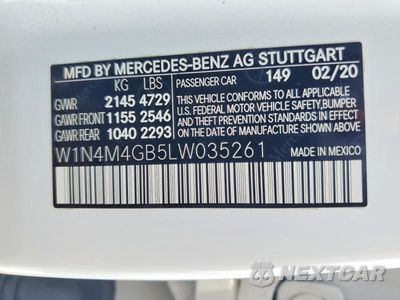 Zdjęcie 12 z 12 samochodu: 2020 MERCEDES-BENZ GLB 250 VIN:W1N4M4GB5LW035261 - miniatura