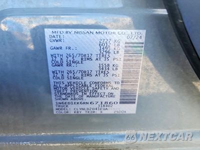Zdjęcie 12 z 12 samochodu: 2024 NISSAN FRONTIER PRO-4X VIN:1N6ED1EK6RN671860 - miniatura