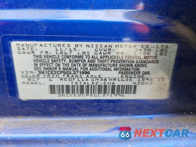 Zdjęcie 12 z 12 samochodu: 2016 NISSAN VERSA NOTE SV VIN:3N1CE2CP5GL371996 - miniatura