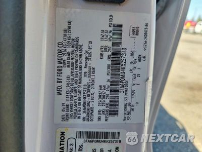 Zdjęcie 12 z 12 samochodu: 2019 FORD FUSION SEL VIN:3FA6P0MU4KR257318 - miniatura