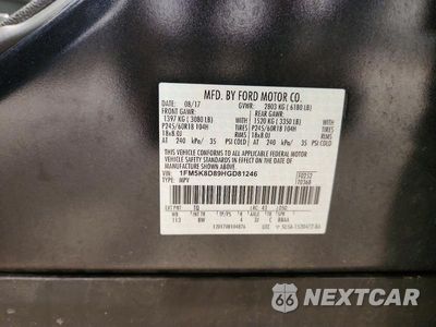 Zdjęcie 13 z 13 samochodu: 2017 FORD EXPLORER XLT VIN:1FM5K8D89HGD81246 - miniatura