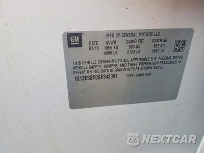 Zdjęcie 12 z 12 samochodu: 2016 CHEVROLET MALIBU LT VIN:1G1ZE5ST0GF343081 - miniatura