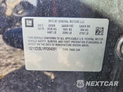 Zdjęcie 12 z 12 samochodu: 2015 CHEVROLET MALIBU 1LT VIN:1G11C5SL1FF264391 - miniatura