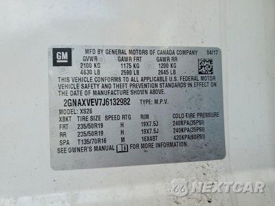 Zdjęcie 13 z 13 samochodu: 2018 CHEVROLET EQUINOX PREMIER VIN:2GNAXVEV7J6132982 - miniatura