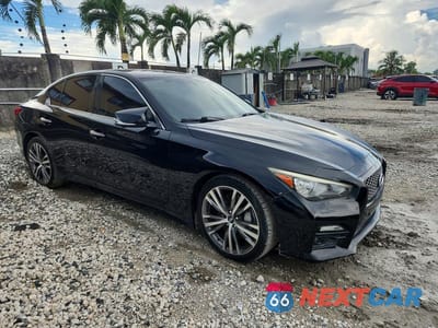 Czwarte zdjęcie samochodu z boku: 2016 INFINITI Q50 RED SPORT 400 VIN:JN1FV7AR8GM451748 - miniatura