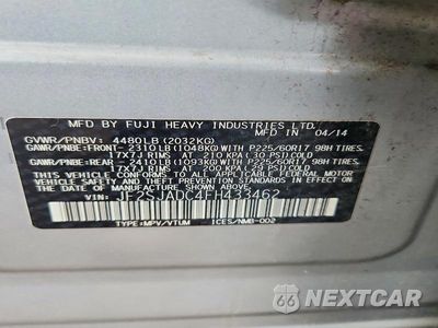 Zdjęcie 12 z 12 samochodu: 2015 SUBARU FORESTER 2.5I PREMIUM VIN:JF2SJADC4FH433462 - miniatura