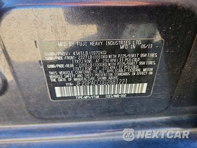 Zdjęcie 12 z 12 samochodu: 2013 SUBARU XV CROSSTREK 2.0 PREMIUM VIN:JF2GPACC0D2881221 - miniatura