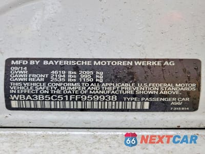 Zdjęcie 12 z 12 samochodu: 2015 BMW 328 XI SULEV VIN:WBA3B5C51FF959938 - miniatura