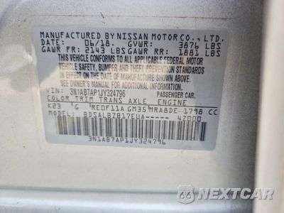 Zdjęcie 12 z 12 samochodu: 2018 NISSAN SENTRA S VIN:3N1AB7AP1JY324796 - miniatura
