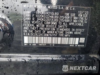 Zdjęcie 13 z 13 samochodu: 2024 HONDA HR-V EXL VIN:3CZRZ2H73RM752757 - miniatura