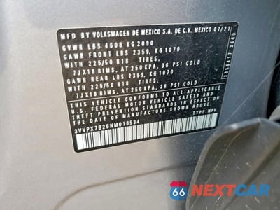 Zdjęcie 12 z 12 samochodu: 2022 VOLKSWAGEN TAOS SE IQ DRIVE VIN:3VVPX7B25NM018534 - miniatura
