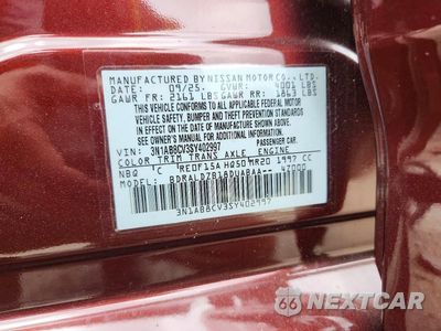 Zdjęcie 12 z 12 samochodu: 2025 NISSAN SENTRA SV VIN:3N1AB8CV3SY402997 - miniatura