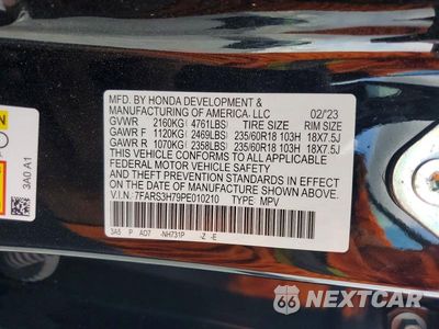 Zdjęcie 13 z 13 samochodu: 2023 HONDA CR-V EXL VIN:7FARS3H79PE010210 - miniatura