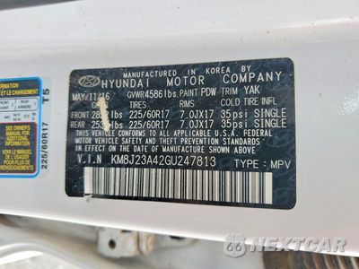 Zdjęcie 13 z 13 samochodu: 2016 HYUNDAI TUCSON SE VIN:KM8J23A42GU247813 - miniatura