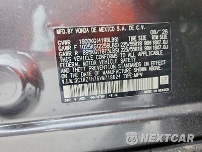 Zdjęcie 14 z 14 samochodu: 2027 HONDA HR-V EXL VIN:3CZRZ1H76VM718624 - miniatura
