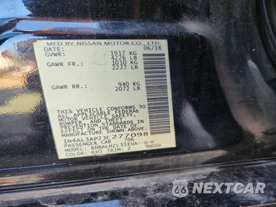Zdjęcie 12 z 12 samochodu: 2018 NISSAN ALTIMA 2.5 SR VIN:1N4AL3AP2JC277098 - miniatura