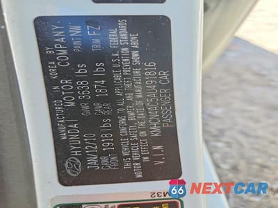 Zdjęcie 14 z 14 samochodu: 2010 HYUNDAI ACCENT GLS VIN:KMHCN4AC5AU491816 - miniatura