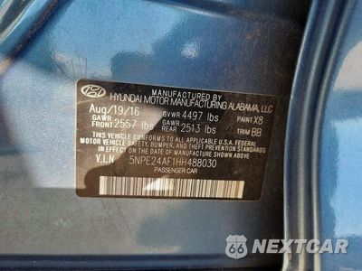Zdjęcie 12 z 12 samochodu: 2017 HYUNDAI SONATA SE VIN:5NPE24AF1HH488030 - miniatura