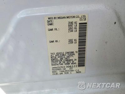 Zdjęcie 12 z 12 samochodu: 2018 NISSAN LEAF SV VIN:1N4AZ1CPXJC306122 - miniatura