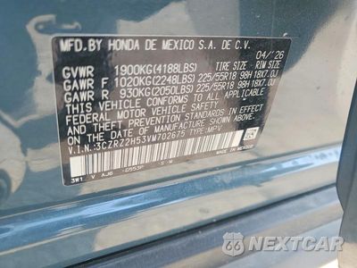 Zdjęcie 13 z 13 samochodu: 2027 HONDA HR-V SPORT VIN:3CZRZ2H53VM702675 - miniatura