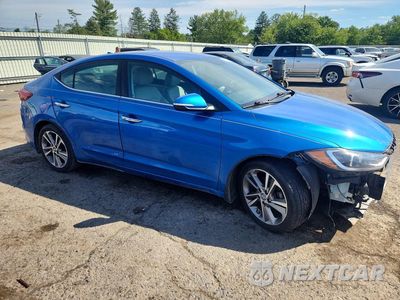 Czwarte zdjęcie samochodu z boku: 2017 HYUNDAI ELANTRA LIMITED VIN:5NPD84LFXHH050677 - miniatura