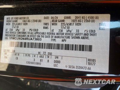 Zdjęcie 13 z 13 samochodu: 2024 FORD ESCAPE ACTIVE VIN:1FMCU9GN4RUA73803 - miniatura