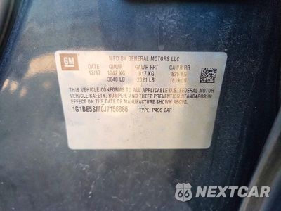 Zdjęcie 12 z 12 samochodu: 2018 CHEVROLET CRUZE LT VIN:1G1BE5SM0J7156886 - miniatura