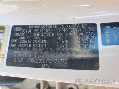 Zdjęcie 13 z 13 samochodu: 2019 KIA NIRO TOURING VIN:KNDCE3LC7K5222773 - miniatura