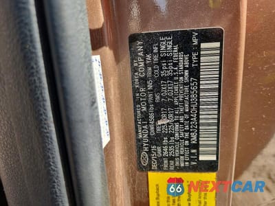 Zdjęcie 13 z 13 samochodu: 2017 HYUNDAI TUCSON SE VIN:KM8J23A40HU385657 - miniatura