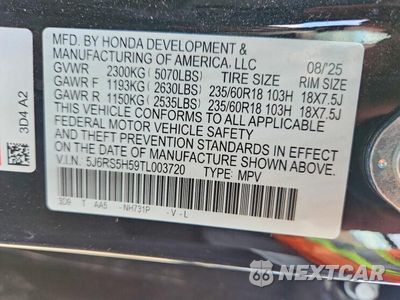 Zdjęcie 12 z 12 samochodu: 2026 HONDA CR-V SPORT VIN:5J6RS5H59TL003720 - miniatura