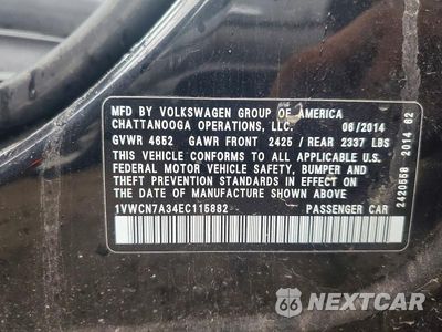 Zdjęcie 12 z 12 samochodu: 2014 VOLKSWAGEN PASSAT SEL VIN:1VWCN7A34EC115882 - miniatura