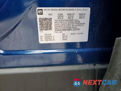 Zdjęcie 13 z 13 samochodu: 2023 CHEVROLET EQUINOX RS VIN:3GNAXWEG6PL110757 - miniatura