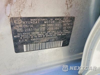 Zdjęcie 12 z 12 samochodu: 2014 HYUNDAI ELANTRA SE VIN:KMHDH4AE2EU188995 - miniatura
