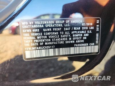Zdjęcie 13 z 13 samochodu: 2018 VOLKSWAGEN PASSAT GT VIN:1VWJM7A32JC025117 - miniatura