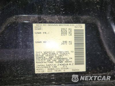 Zdjęcie 12 z 12 samochodu: 2018 NISSAN ALTIMA 2.5 SV VIN:1N4AL3AP2JC200442 - miniatura